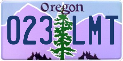 OR license plate 023LMT