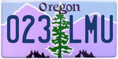 OR license plate 023LMU