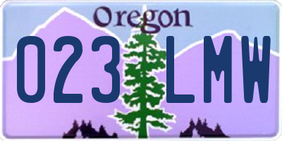 OR license plate 023LMW