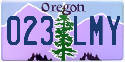 OR license plate 023LMY