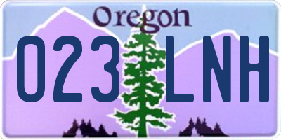 OR license plate 023LNH