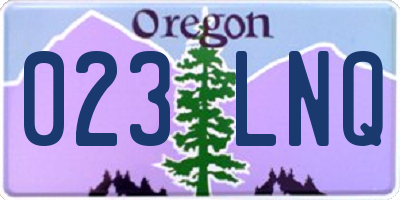 OR license plate 023LNQ