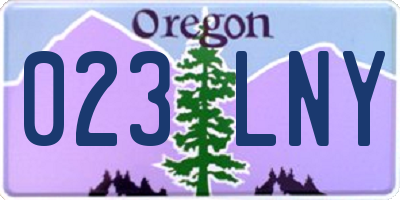OR license plate 023LNY