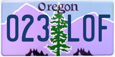 OR license plate 023LOF