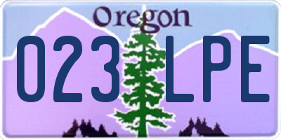 OR license plate 023LPE