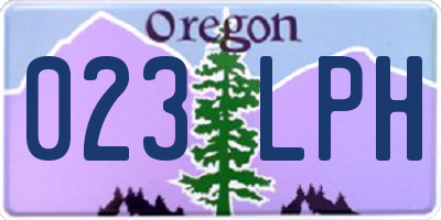OR license plate 023LPH