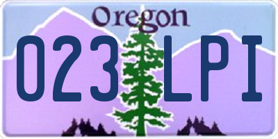 OR license plate 023LPI