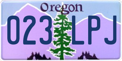 OR license plate 023LPJ