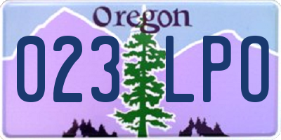 OR license plate 023LPO