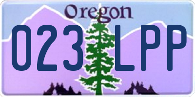 OR license plate 023LPP