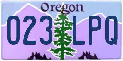 OR license plate 023LPQ