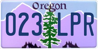 OR license plate 023LPR