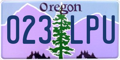 OR license plate 023LPU