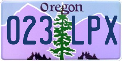 OR license plate 023LPX