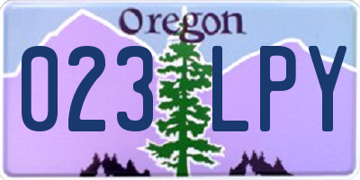 OR license plate 023LPY