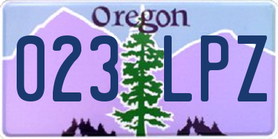 OR license plate 023LPZ
