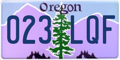 OR license plate 023LQF