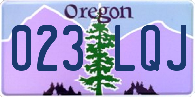 OR license plate 023LQJ