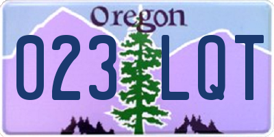 OR license plate 023LQT