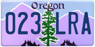 OR license plate 023LRA