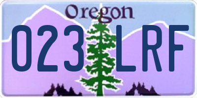 OR license plate 023LRF