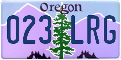OR license plate 023LRG