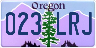 OR license plate 023LRJ