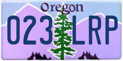 OR license plate 023LRP