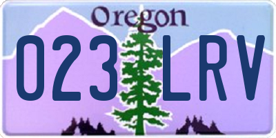OR license plate 023LRV