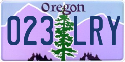 OR license plate 023LRY