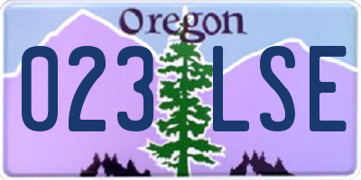 OR license plate 023LSE
