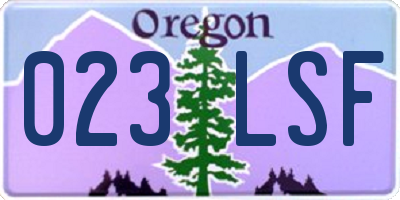 OR license plate 023LSF