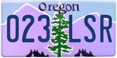 OR license plate 023LSR