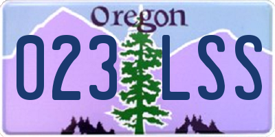 OR license plate 023LSS