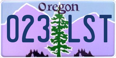 OR license plate 023LST