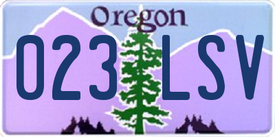 OR license plate 023LSV