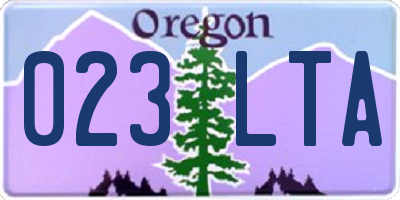 OR license plate 023LTA