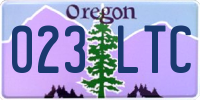 OR license plate 023LTC