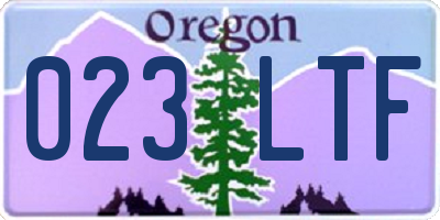 OR license plate 023LTF
