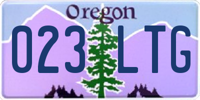 OR license plate 023LTG