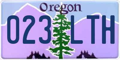 OR license plate 023LTH