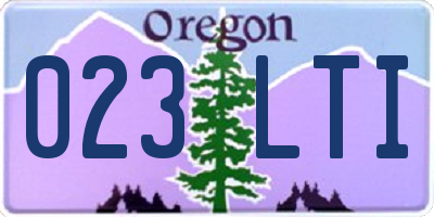 OR license plate 023LTI