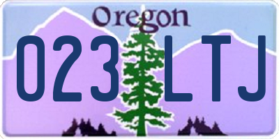 OR license plate 023LTJ
