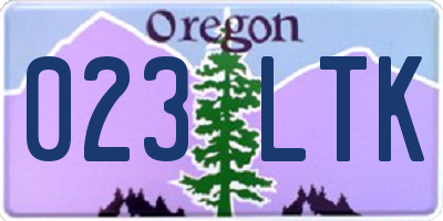 OR license plate 023LTK