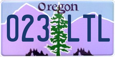 OR license plate 023LTL