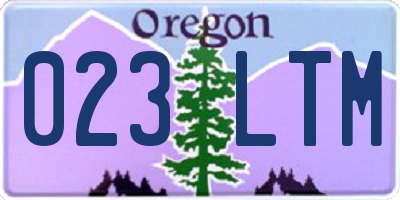 OR license plate 023LTM