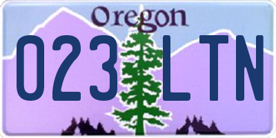 OR license plate 023LTN