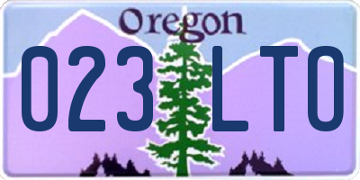 OR license plate 023LTO