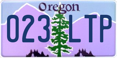 OR license plate 023LTP