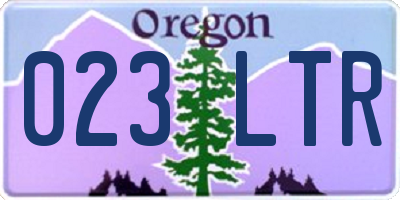 OR license plate 023LTR